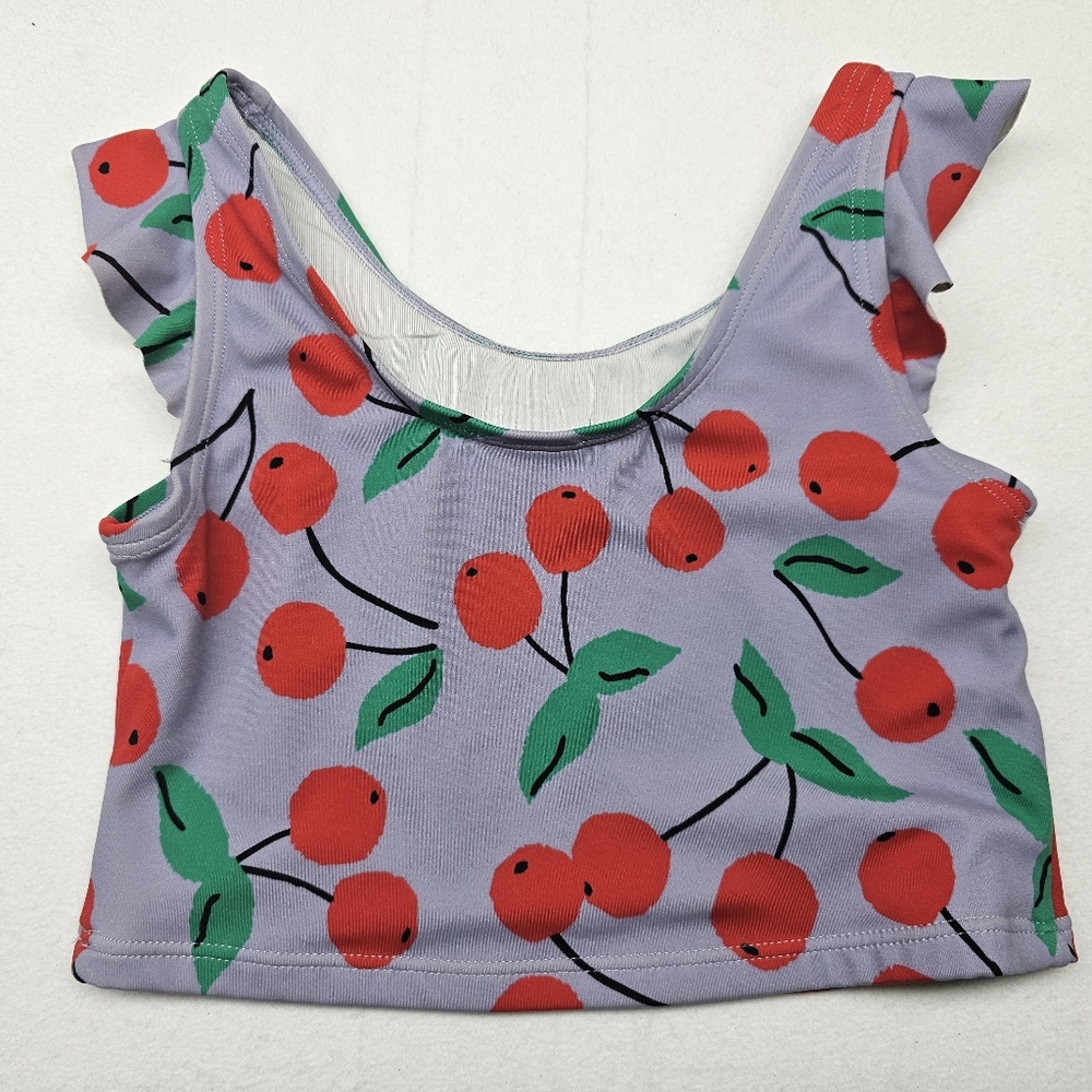Hanna Andersson Girls Cherry‎ Bikini Tankini Swimsuit  Top size 130 - Picture 2 of 5